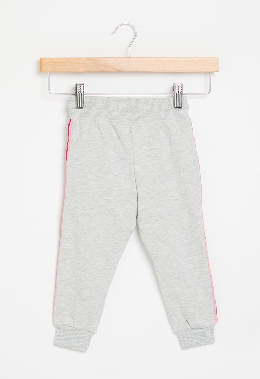 MINOTI - Fleece jogger with side taping - grey marl 