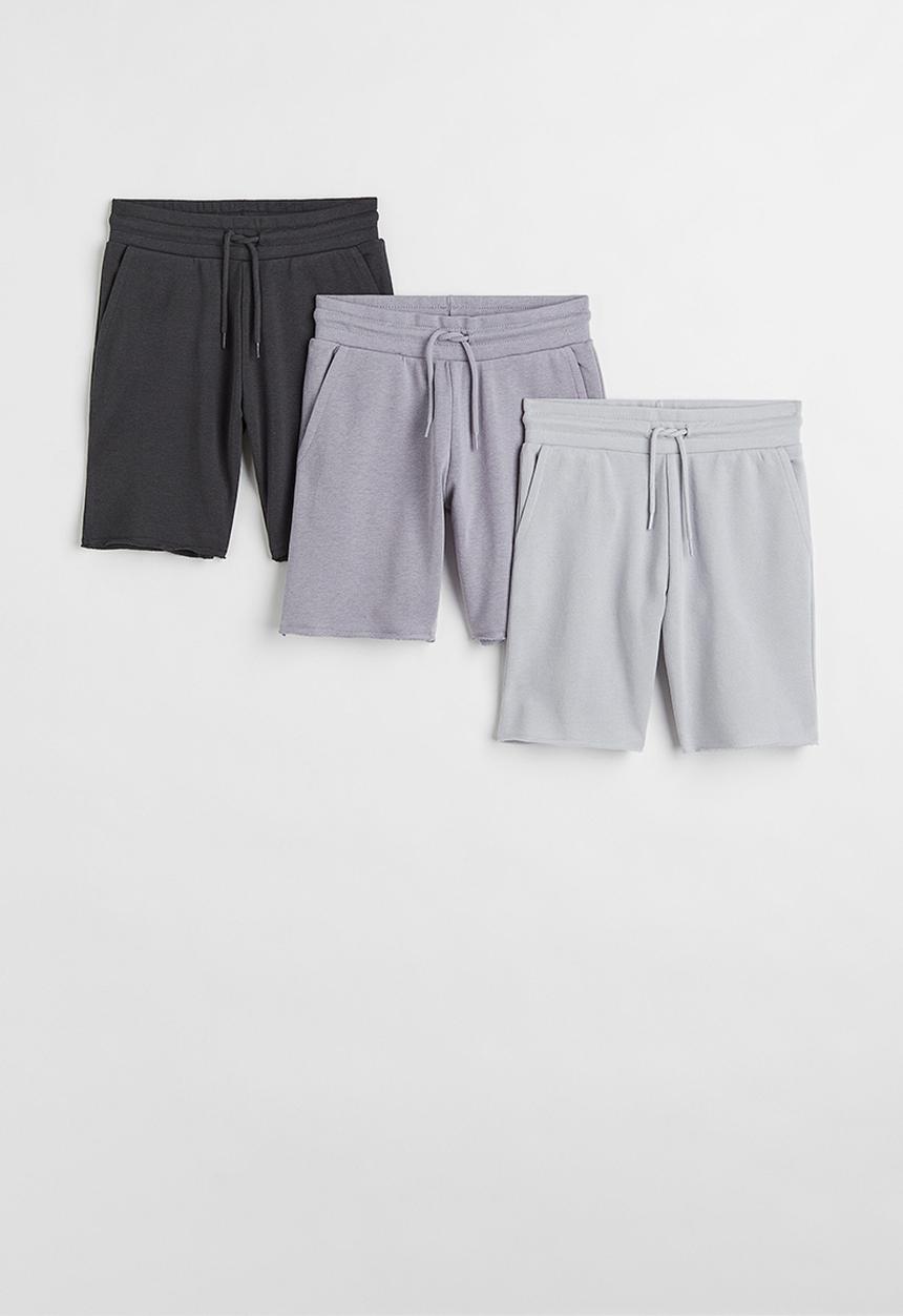 H&M - 3-Pack shorts - dark grey & light grey