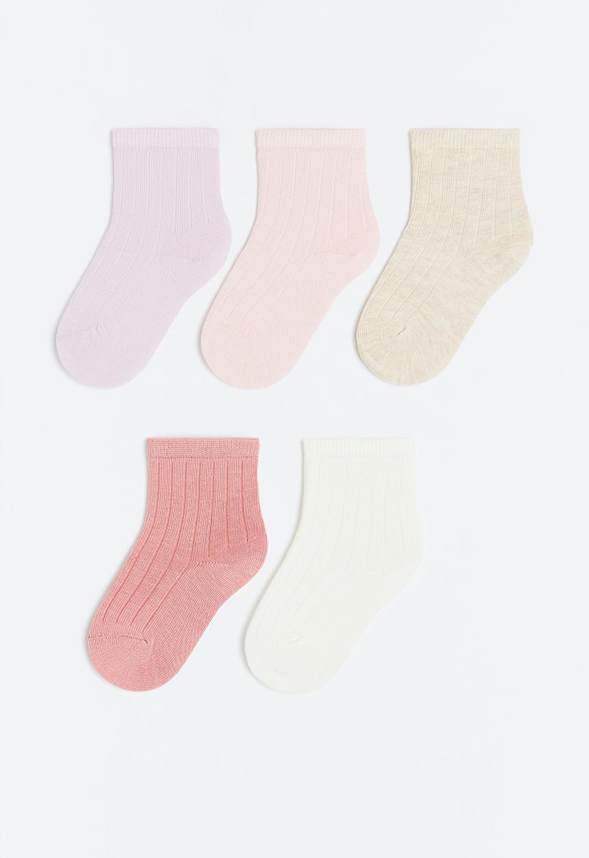 H&M - 5-Pack textured-knit socks - multi