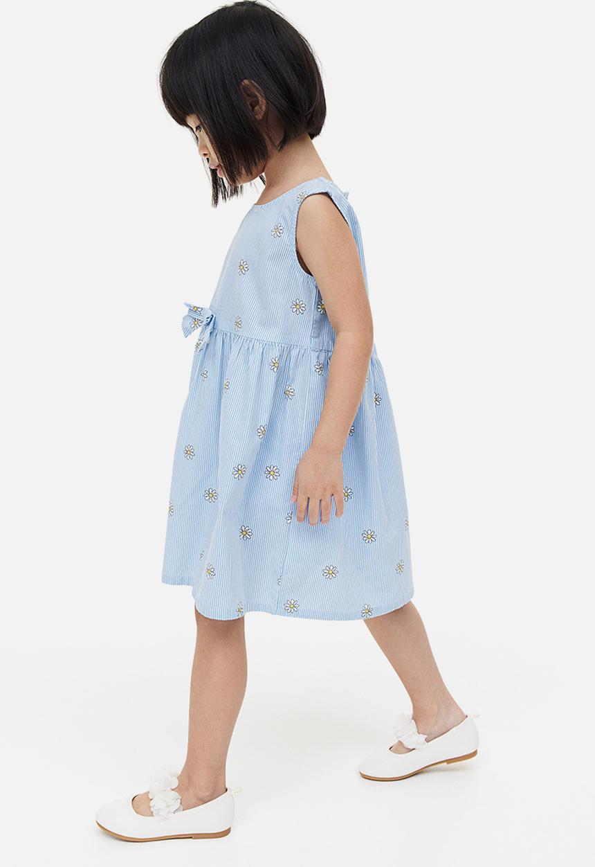 H&M - Cotton dress - light blue flowers