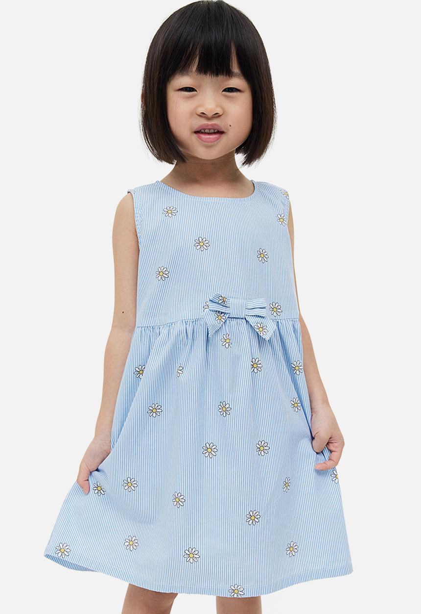 H&M - Cotton dress - light blue flowers