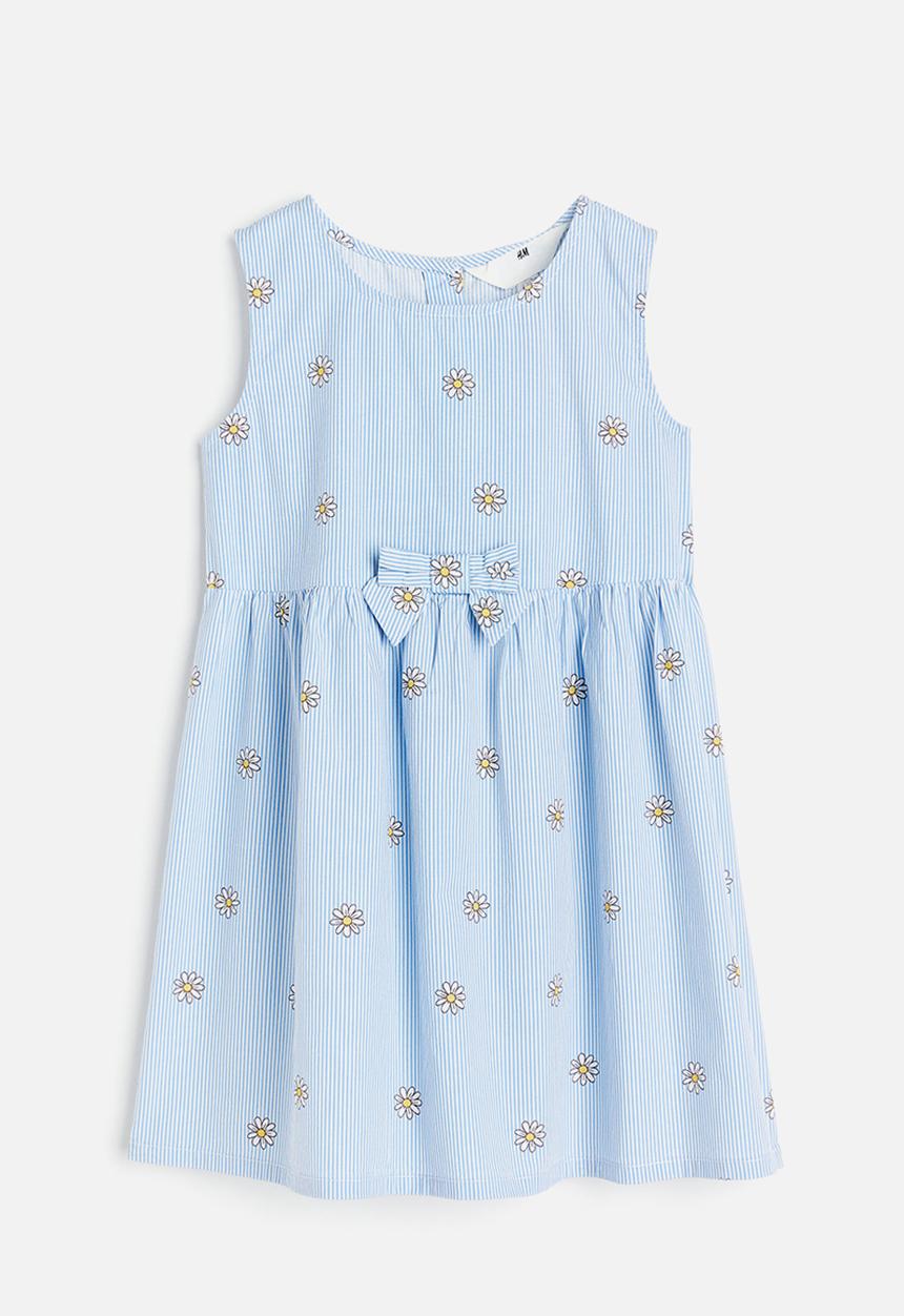 H&M - Cotton dress - light blue flowers