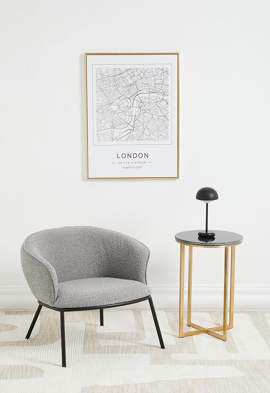 Sixth Floor - Duke lounge chair - grey sherpa