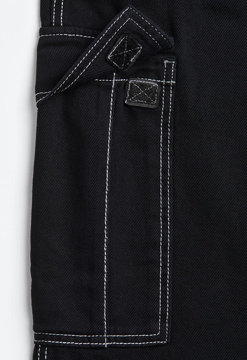 H&M - Loose fit cargo joggers - black