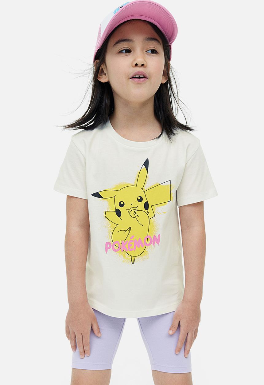 H&M - Printed t-shirt - white pokémon