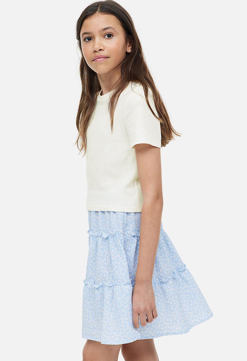 H&M - 2-Piece top and skirt set - light blue floral