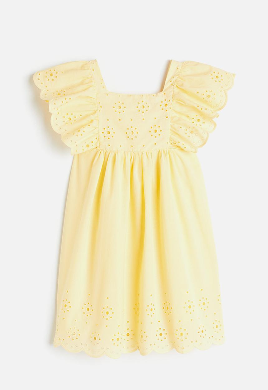 H&M - Cotton dress - light yellow