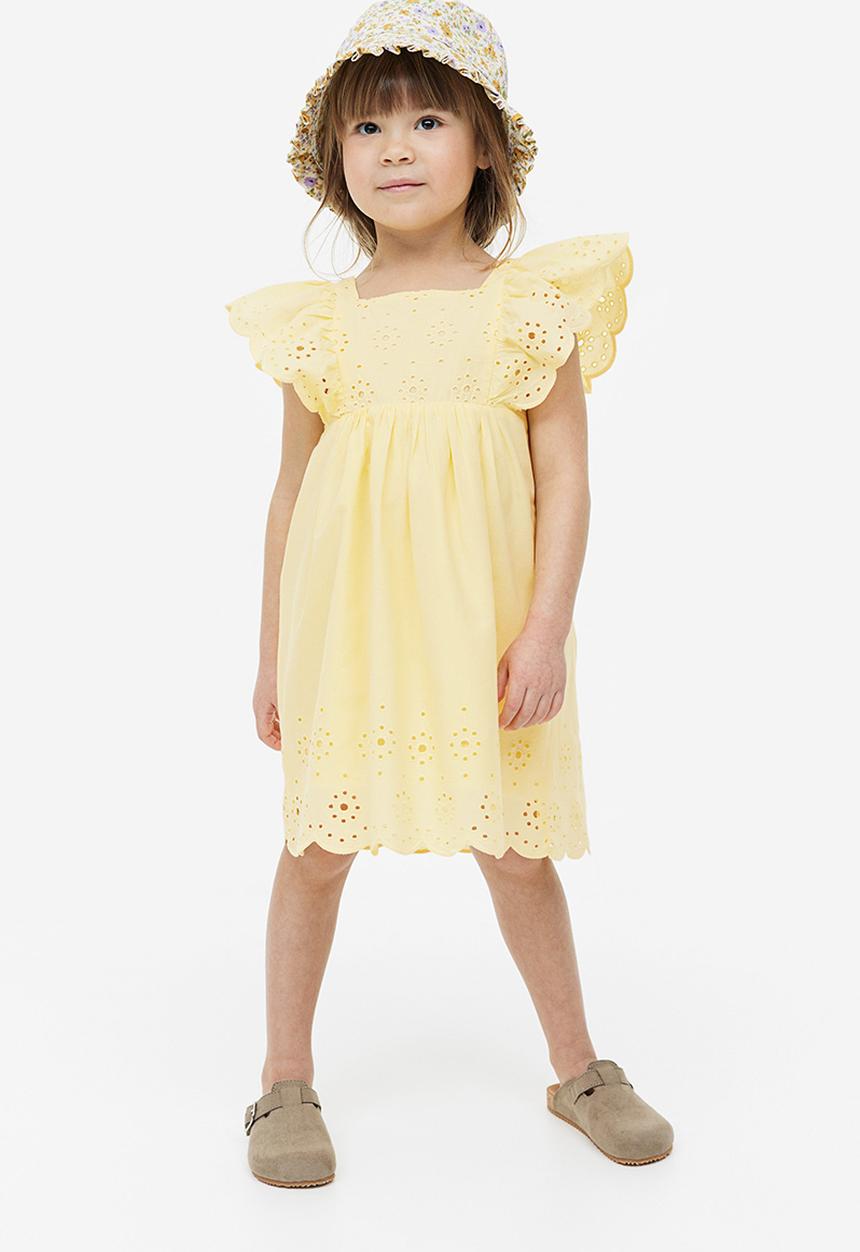 H&M - Cotton dress - light yellow