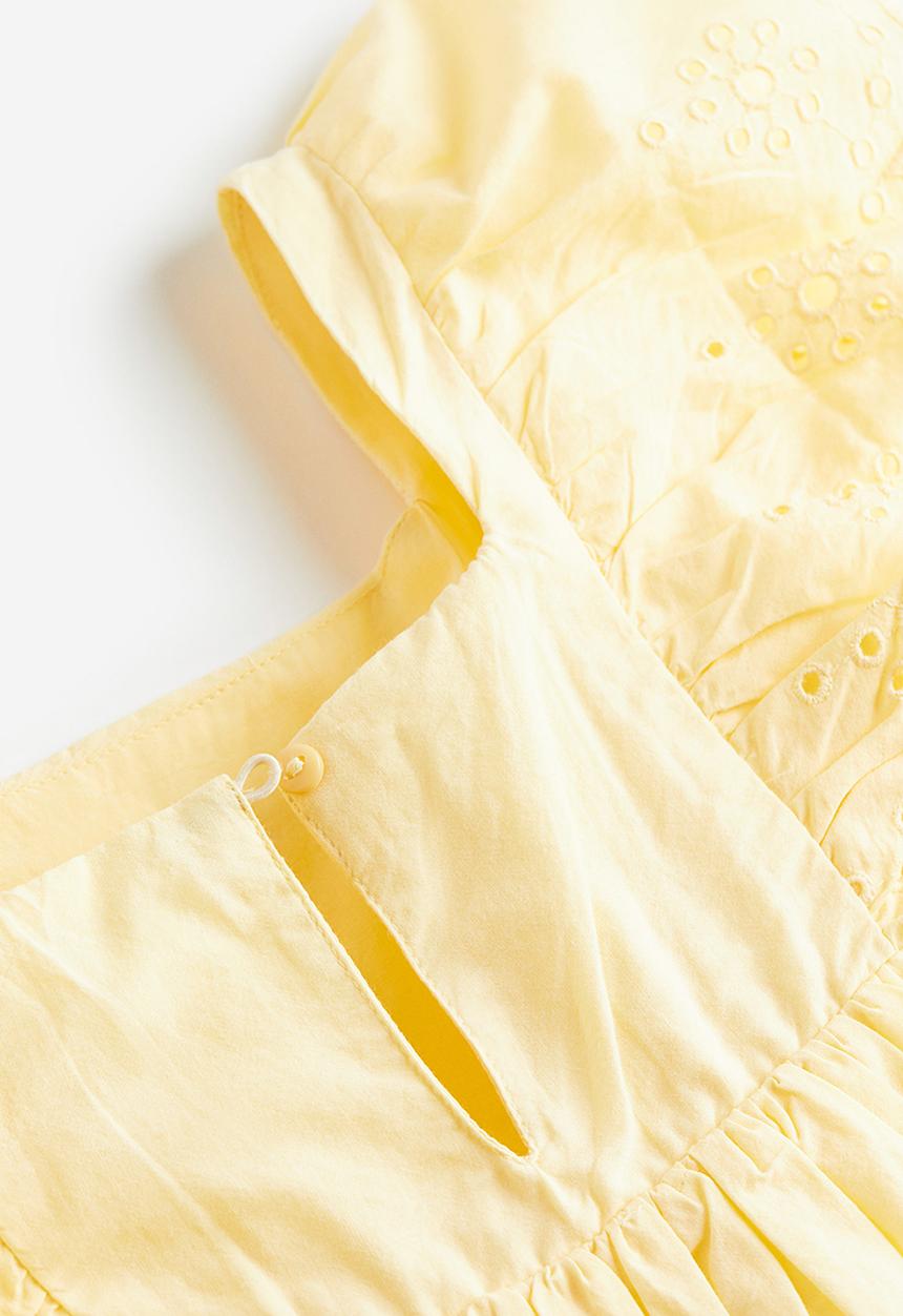 H&M - Cotton dress - light yellow