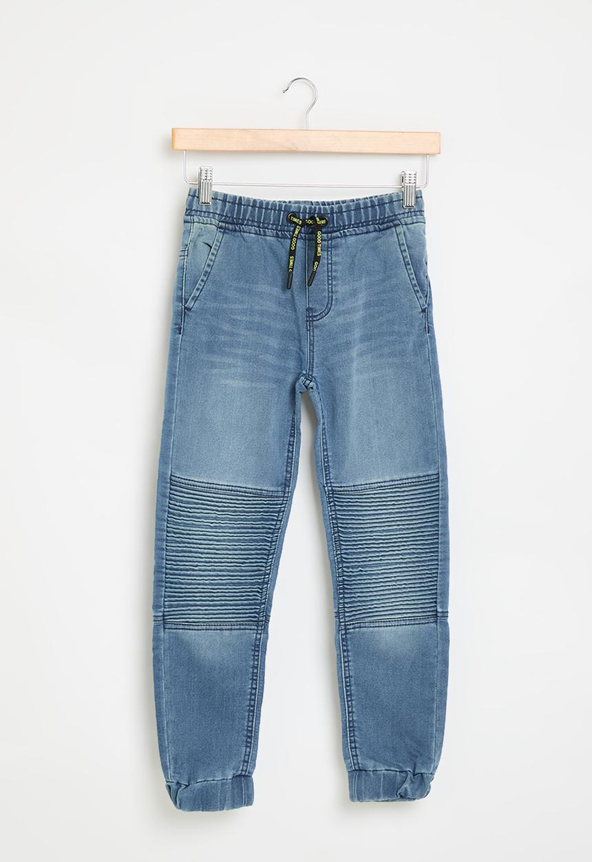 MINOTI - Knitted biker jeans - blue