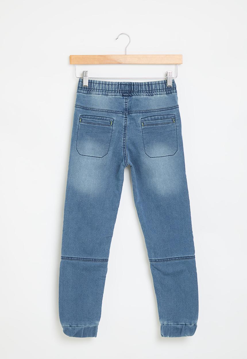MINOTI - Knitted biker jeans - blue