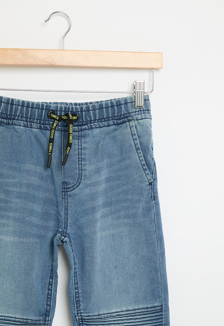 MINOTI - Knitted biker jeans - blue