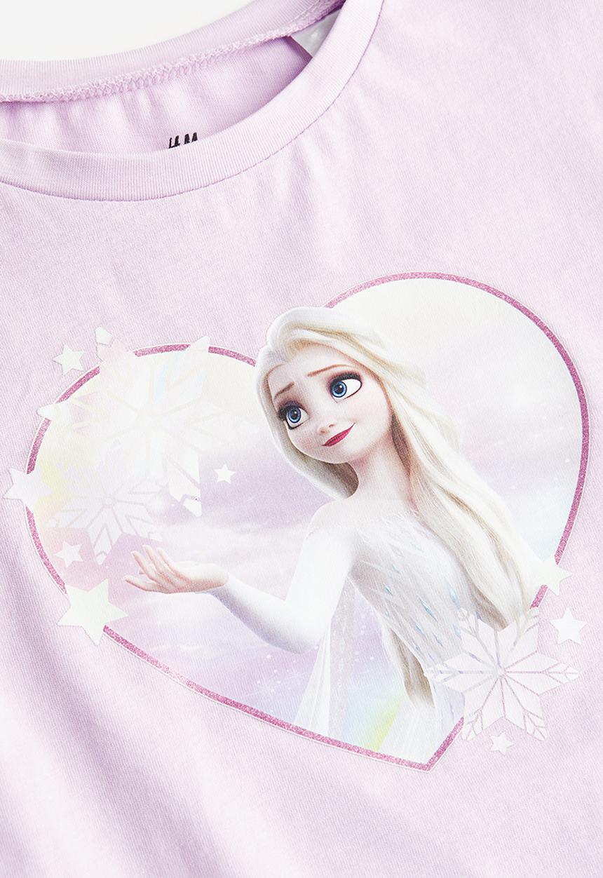 H&M - Printed t-shirt - lilac frozen 