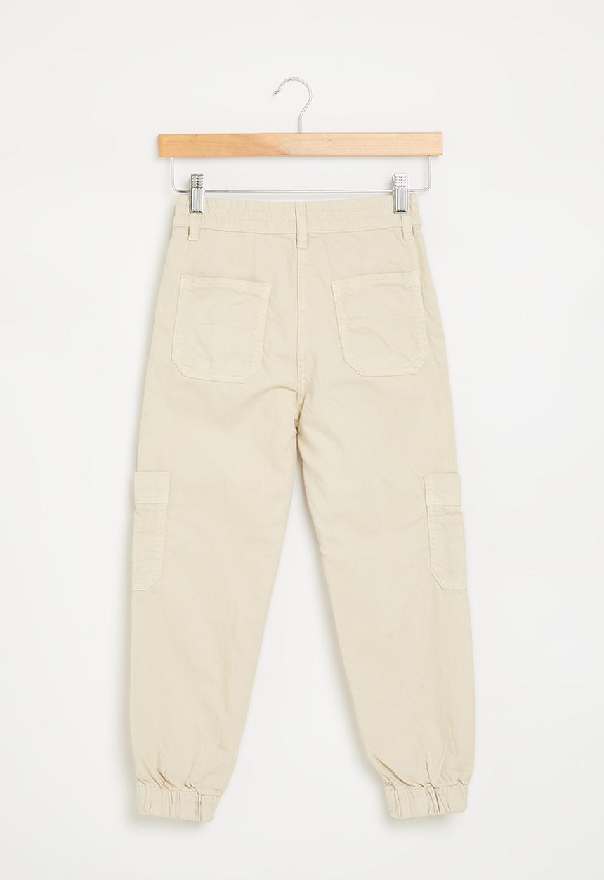 MINOTI - Girls basic twill combat pant - stone