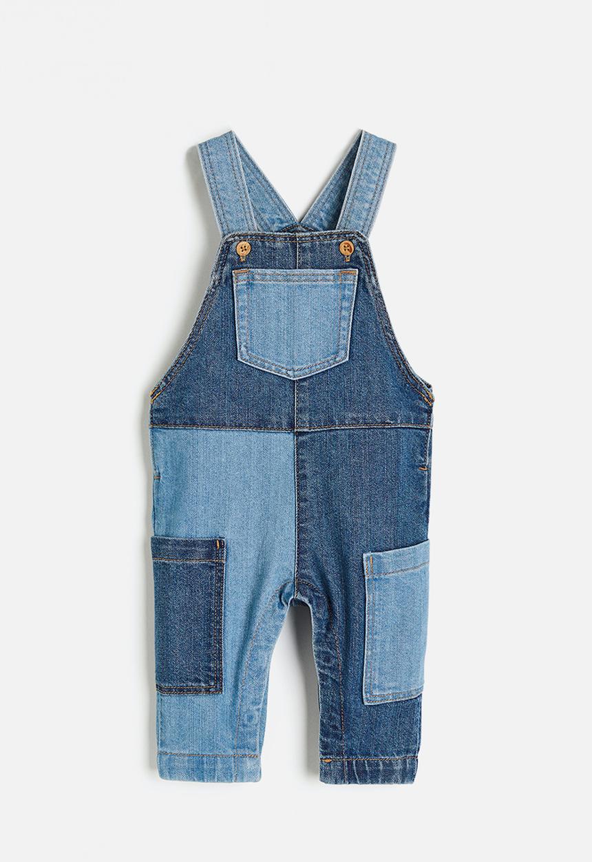 H&M - Denim dungarees - dark denim blue & denim blue