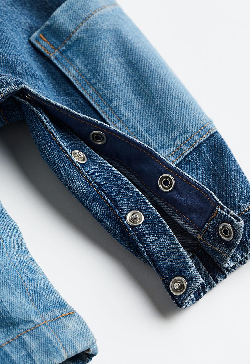 H&M - Denim dungarees - dark denim blue & denim blue