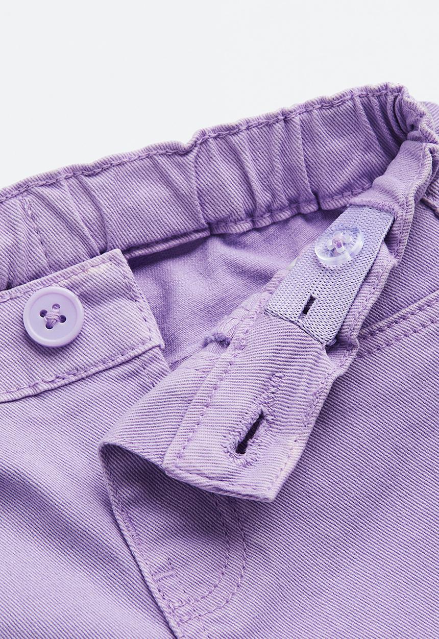 H&M - Cotton twill trousers - light purple 