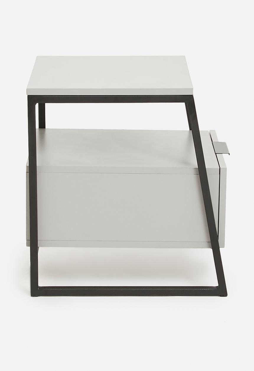 Blockhouse - Halle bedside table - grey