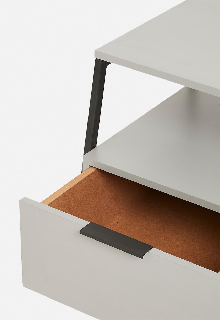 Blockhouse - Halle bedside table - grey