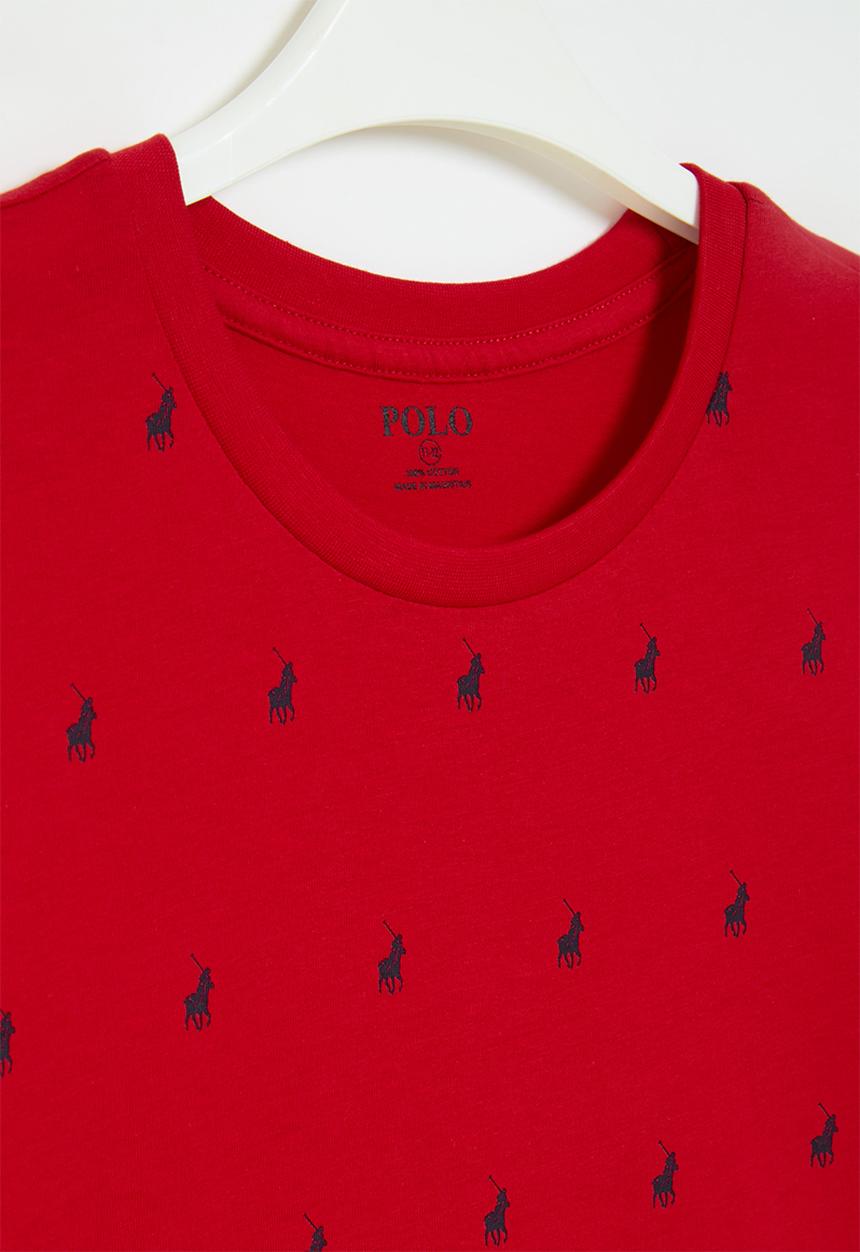 POLO - Boys sebastian monogram tee - red