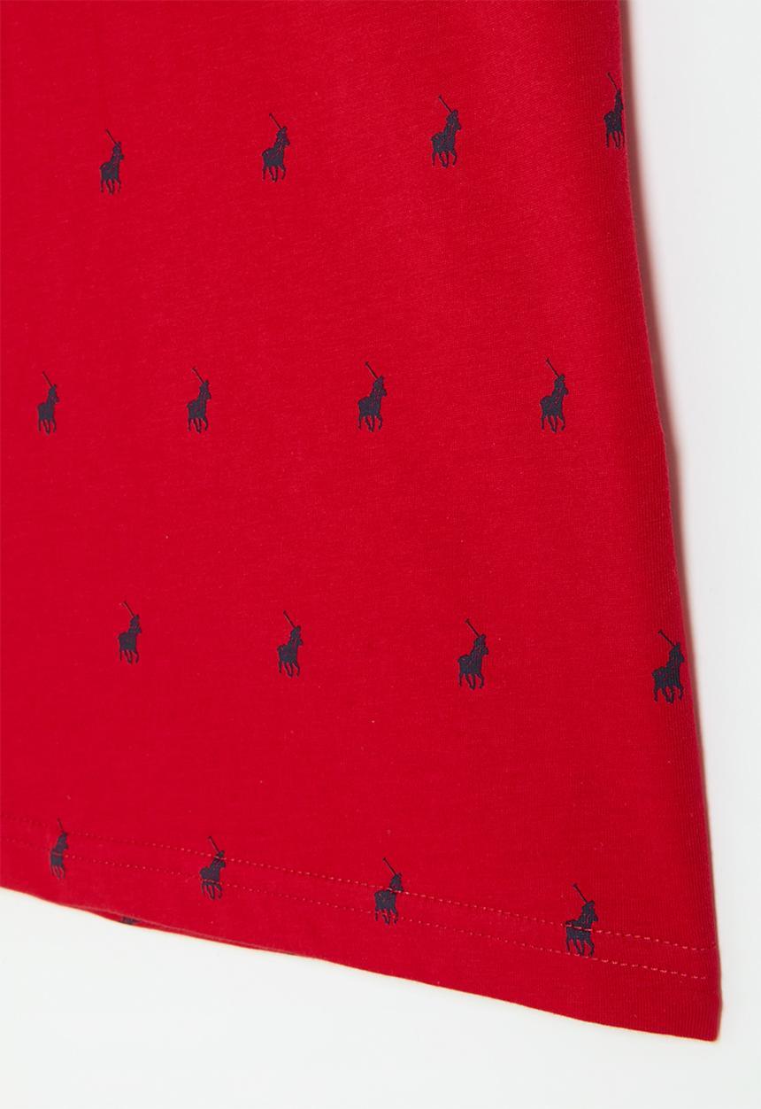 POLO - Boys sebastian monogram tee - red
