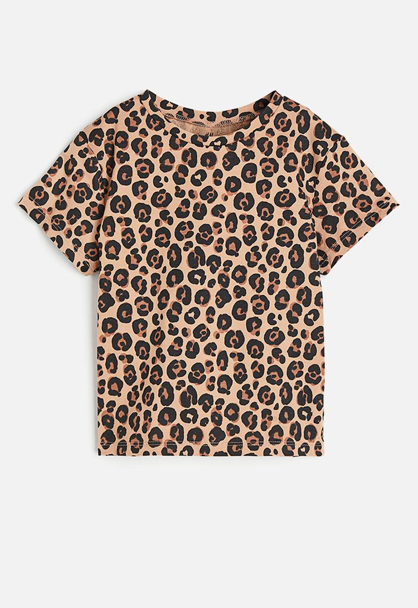 H&M - Printed t-shirt - beige leopard print 