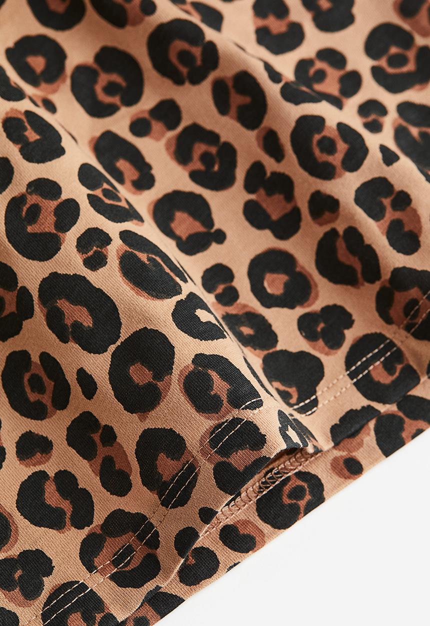 H&M - Printed t-shirt - beige leopard print 