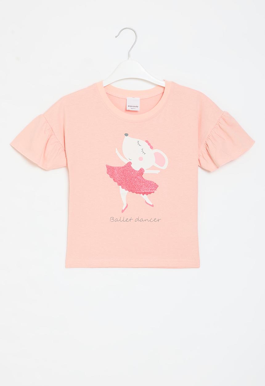 Pop Candy - Frilled sleeve tee - pink