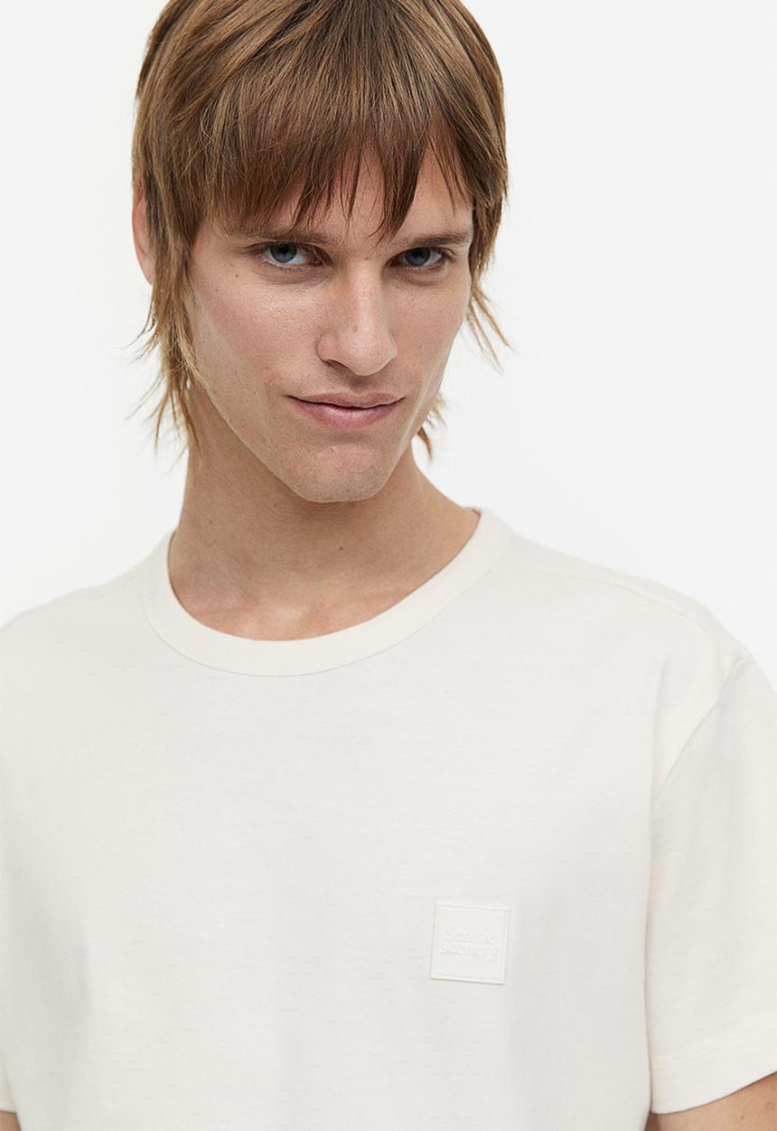 H&M - Regular fit appliquéd t-shirt - natural white