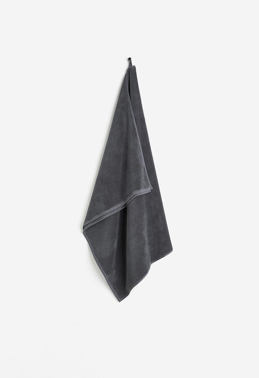 H&M - Cotton terry bath sheet - dark grey