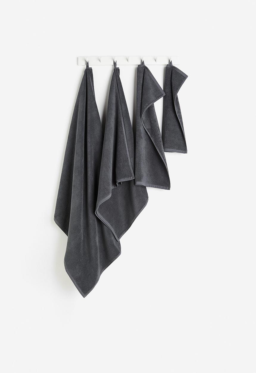 H&M - Cotton terry bath sheet - dark grey