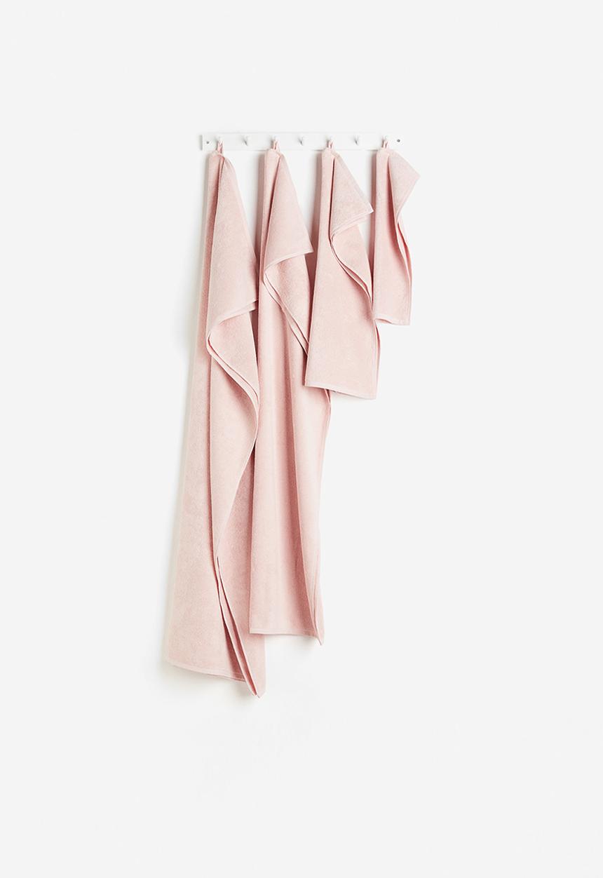 H&M - Cotton terry bath sheet - light pink