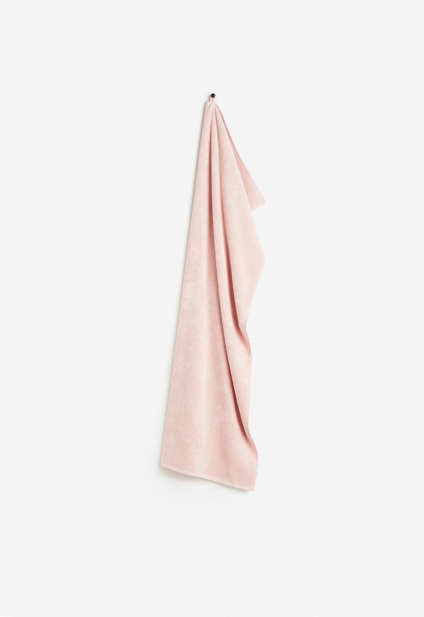 H&M - Cotton terry bath sheet - light pink