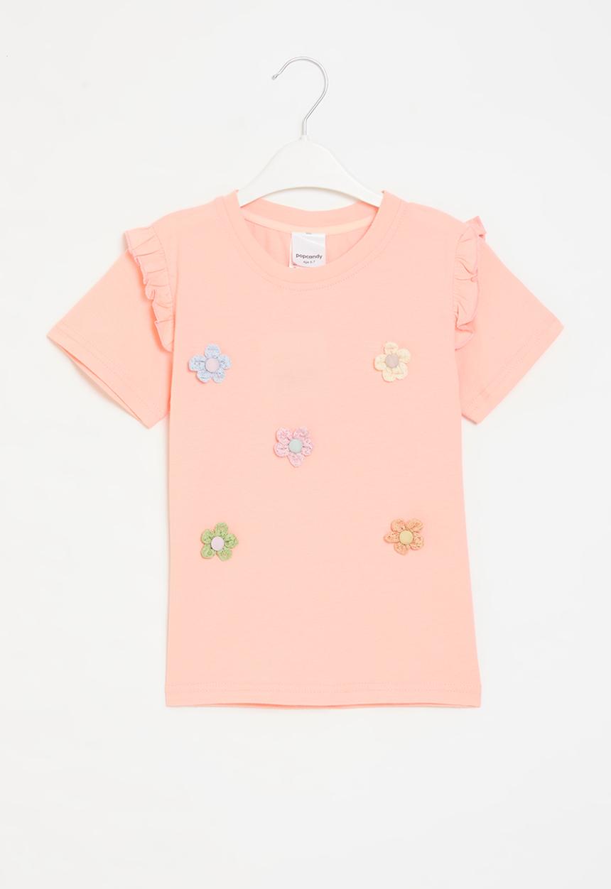 Pop Candy - Frill sleeve tee - pink