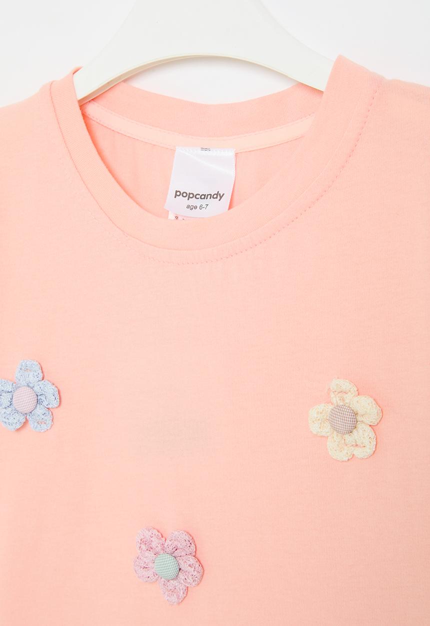 Pop Candy - Frill sleeve tee - pink