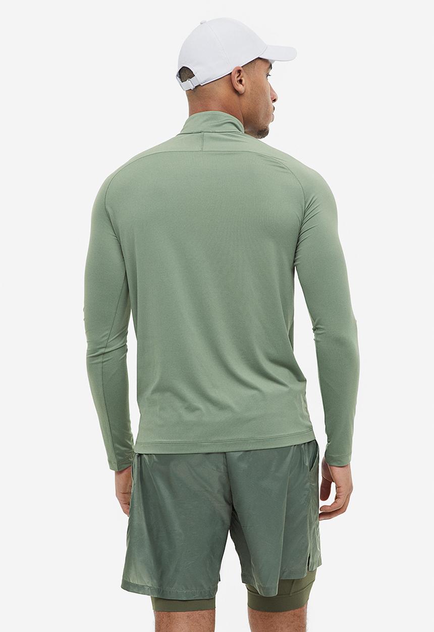 H&M - Long-sleeved sports top - sage green