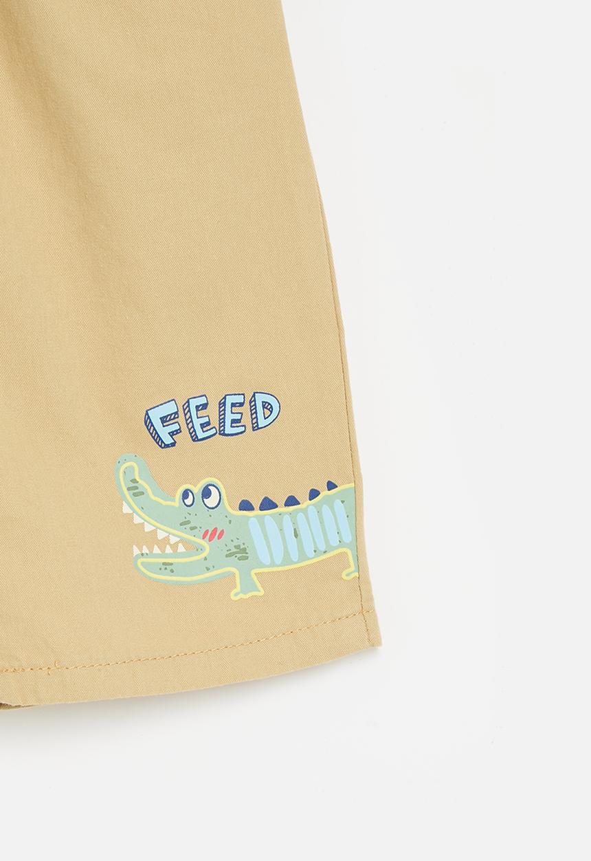 Pop Candy - Croc shorts - khaki 