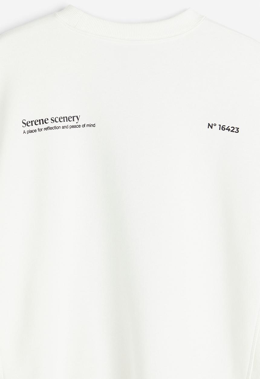 H&M - Oversized fit sweatshirt - cream trees