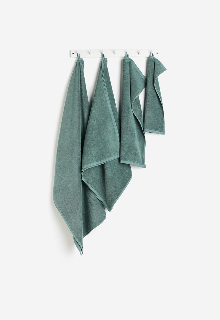 H&M - Cotton terry bath towel - dark sage green