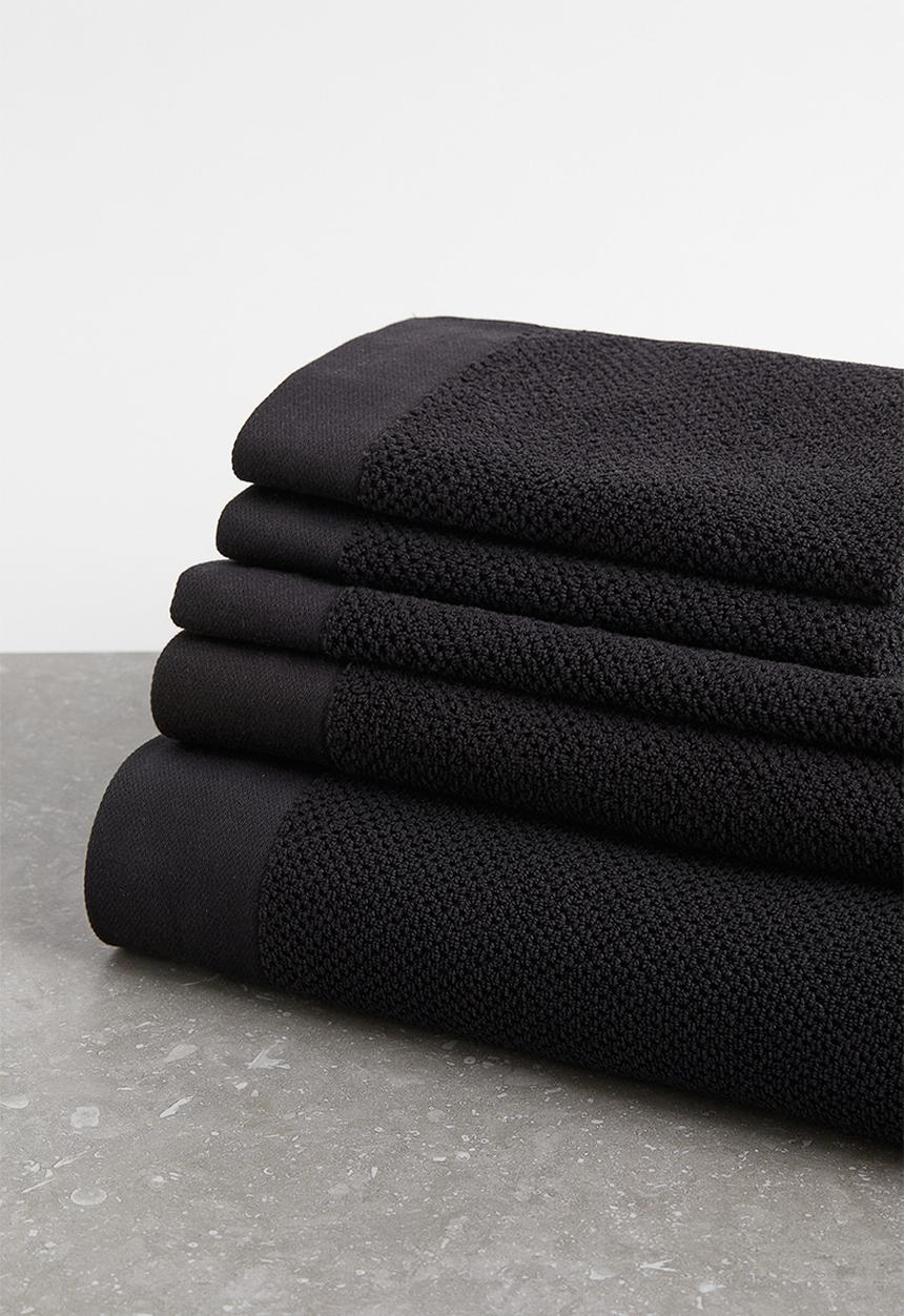 H&M - Cotton terry bath sheet - black