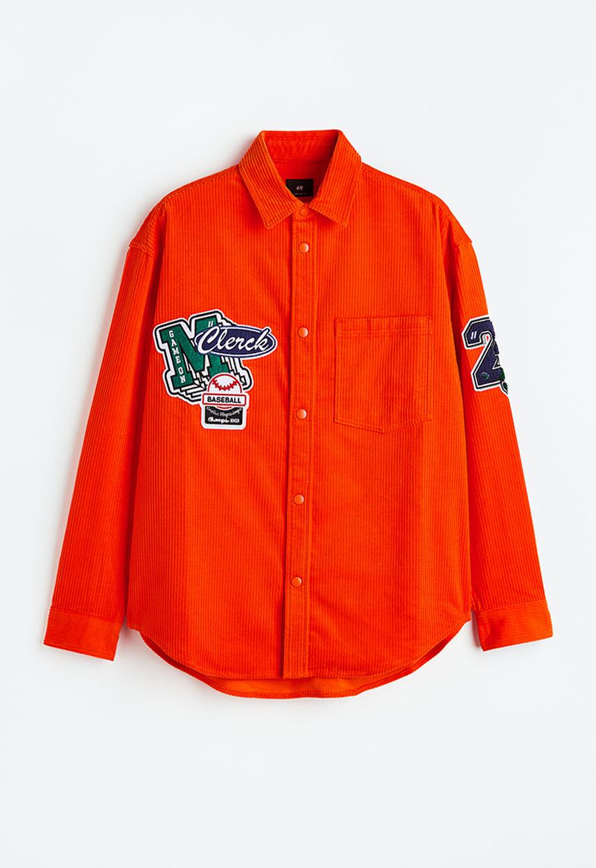 H&M - Oversized fit corduroy overshirt - orange