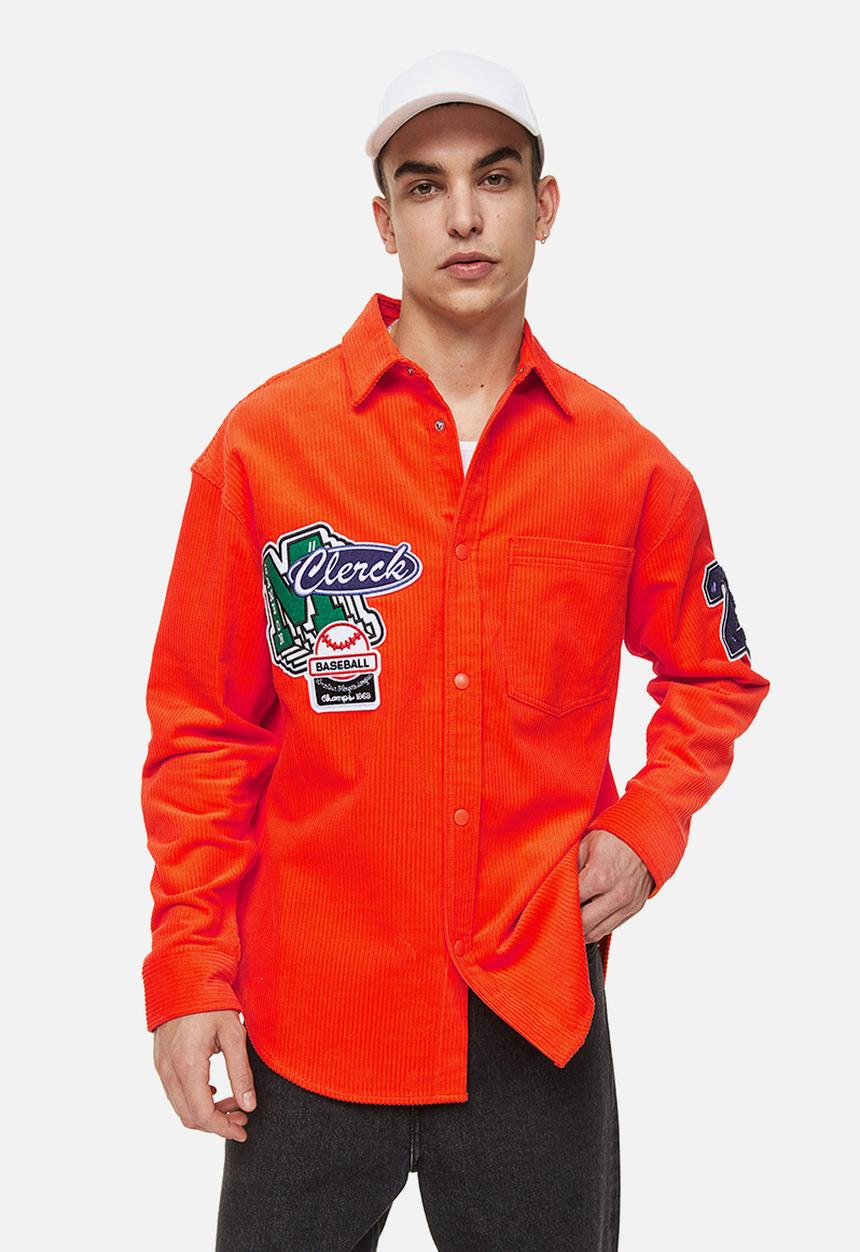 H&M - Oversized fit corduroy overshirt - orange