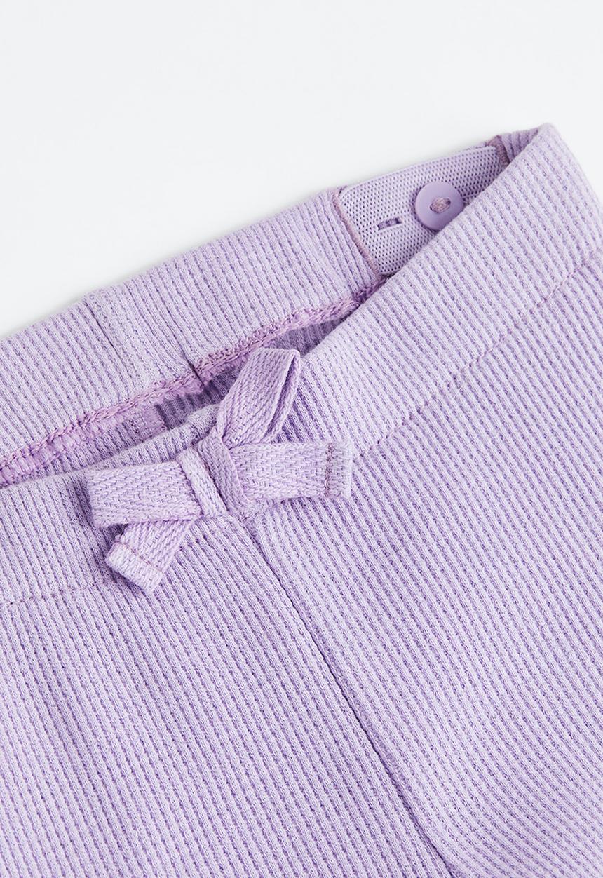 H&M - Waffled jersey leggings - light purple
