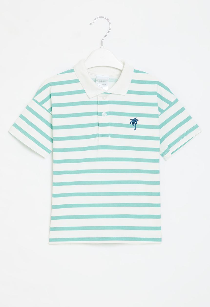 Pop Candy - Stripe golf tee - blue & white