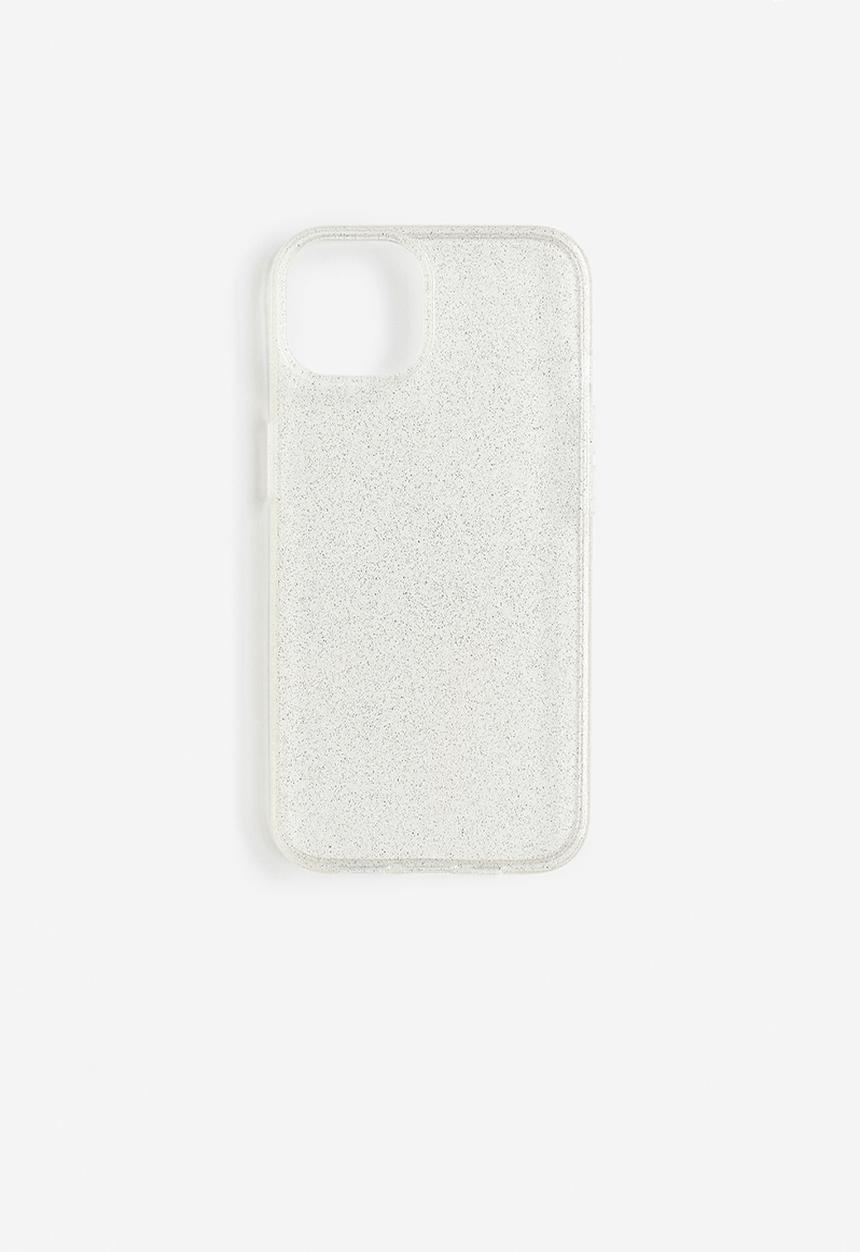 H&M - Glittery iphone 12 case - transparent & silver-coloured