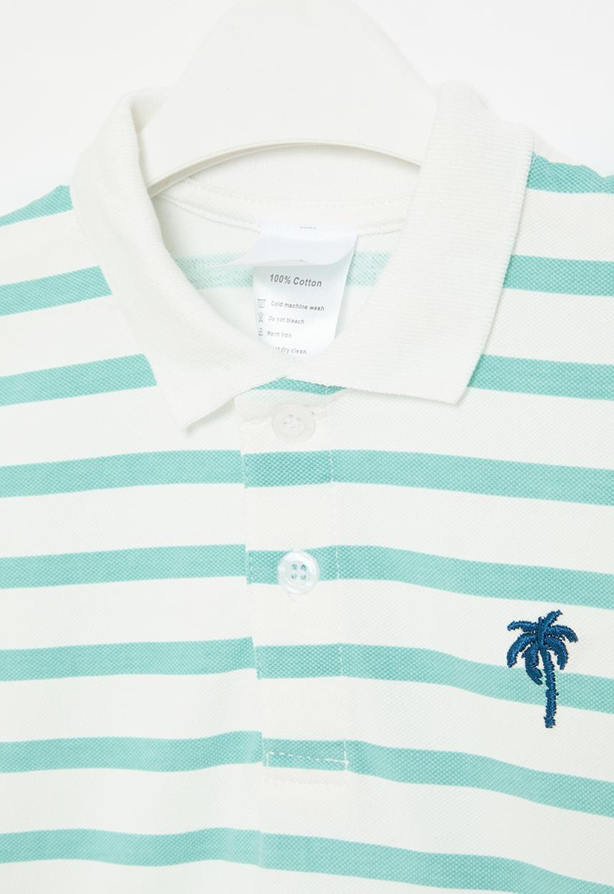 Pop Candy - Stripe golf tee - blue & white
