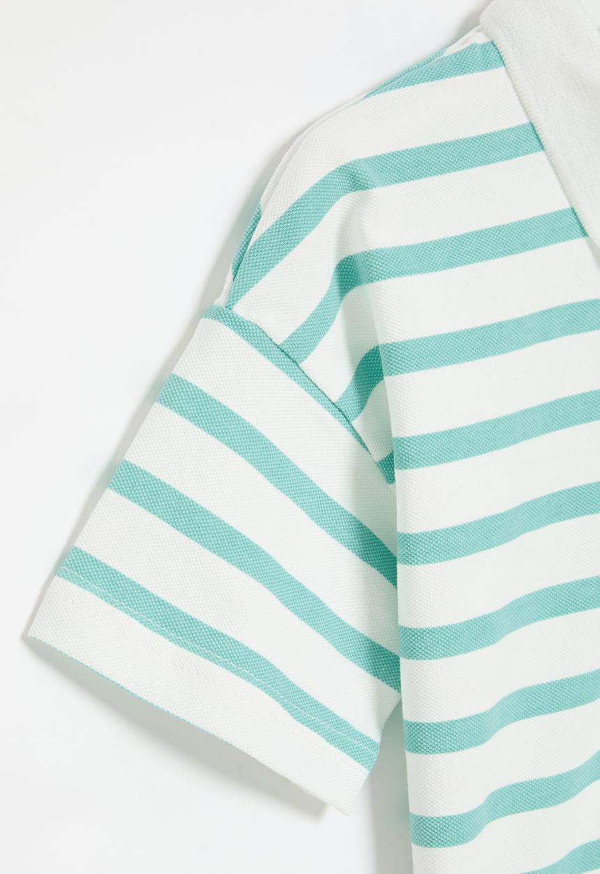 Pop Candy - Stripe golf tee - blue & white