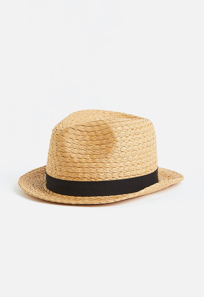 H&M - Straw hat - beige & black