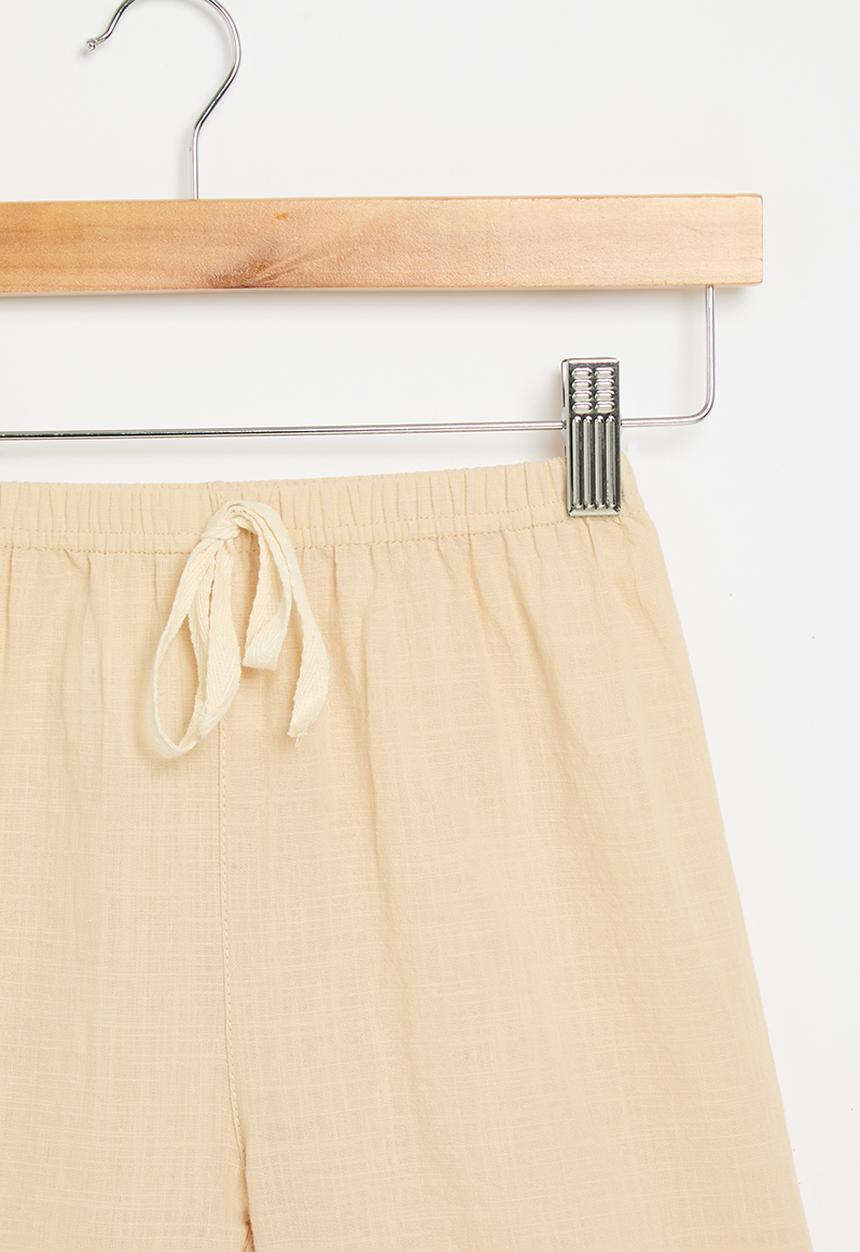 Pop Candy - Boys drawstring shorts - beige