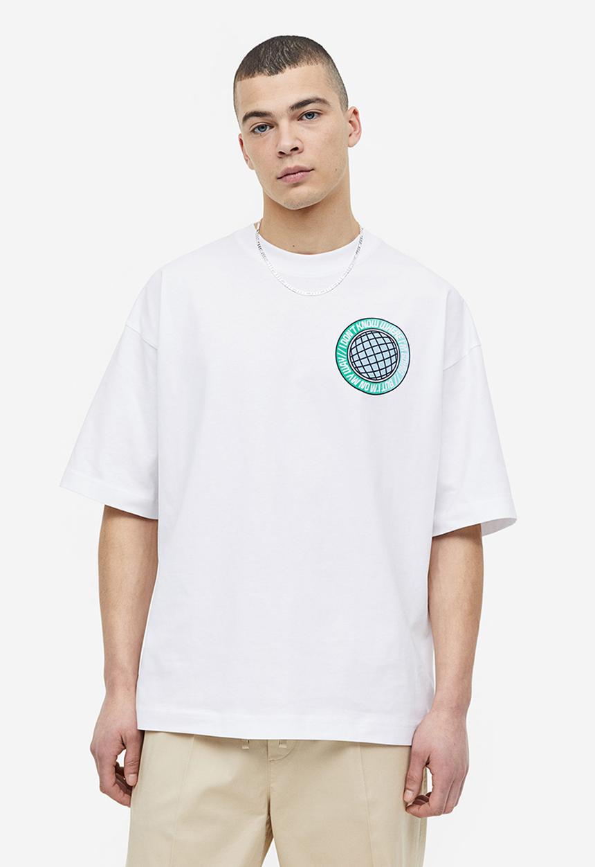 H&M - Oversized fit t-shirt - white somewhere 